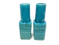 Pair Of Tozai Turquoise Crackle Glaze Vases