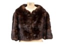 Striking Vintage Brown Fur Shrug, OSFA