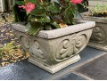 Pair Of Cast Cement Neoclassical Style Square Planters