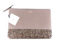 Kate Spade Taupe And Glitter Gia Greta Court Pouch, NWT, Retail $69