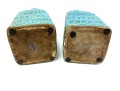 Pair Of Tozai Turquoise Crackle Glaze Vases