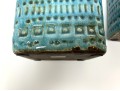 Pair Of Tozai Turquoise Crackle Glaze Vases
