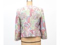 Armani Collection Striking Multi Color Floral Brocade Short Blazer, Size 10