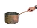 Antique Copper Sauce Pot With Solid Copper Handle