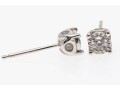 14k White Gold Diamond Stud Earrings, App. 0.06 TCW