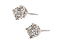 14k White Gold Diamond Stud Earrings, App. 0.06 TCW