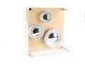 Contemporary Assemblage Of Three Cased Convex Mirrors