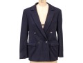 Ermengildo Zegna Navy Blue Double Breasted Blazer, Size 44