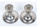 Pair Of Wedgwood International Sterling Silver Weighted Candlesticks