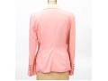 Escada, Margaretha Ley Vintage Vibrant Pink And Cream Wool Button Front Blazer, Size 38