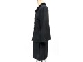 Valentino Miss Valentino Black Wool And Velvet Jacket And Skirt Suit, Size 16