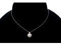 10K White Gold Necklace With Classic Bright White Pearl Pendant