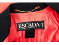 Escada By Margaretha Ley Striking Vintage Red And Black Button Front Blazer, Size 33