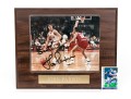 Phil Simms Autographed NY Giants Card, With Autographed John Paxson Photograph