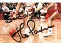 Phil Simms Autographed NY Giants Card, With Autographed John Paxson Photograph