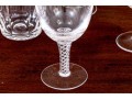 Crystal Decanter With Stopper And Six Hand-Blown Double Helix Stemmed Goblets