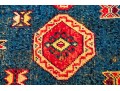 Caucasian Kazak Style Knotted Wool Area Rug, 7'6