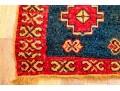 Caucasian Kazak Style Knotted Wool Area Rug, 7'6