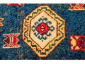 Caucasian Kazak Style Knotted Wool Area Rug, 7'6