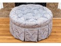 Quality Button Tufted Circular Ottoman For Reupholstery