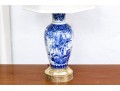 Elegant Blue And White Porcelain Vase Mounted As A Table Lamp
