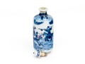 Chinese Blue And White Porcelain Snuff Bottle With Stopper