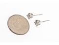 14k White Gold Diamond Stud Earrings, App. 0.06 TCW