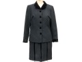 Valentino Miss Valentino Black Wool And Velvet Jacket And Skirt Suit, Size 16