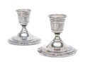 Pair Of Wedgwood International Sterling Silver Weighted Candlesticks