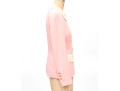 Escada, Margaretha Ley Vintage Vibrant Pink And Cream Wool Button Front Blazer, Size 38