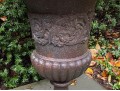 A Fine Pair Of Classical Cast Iron Campana Footed Urn Planters