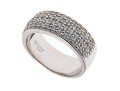 Sterling Silver Pave Set CZ Band Ring, Size 9