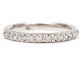 14k White Gold Handsome Diamond Band Ring, App. 0.15 TCW, Size 6.75