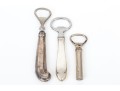 Group Of Three Vintage Sterling Silver Handled Bottle Openers