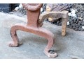 Pair Of Antique Iron Andirons