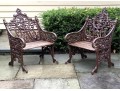 Pair Of Cast Iron Neoclassical Armchairs