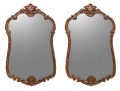 Pair Of Vintage French Style Carved Wood Mirorrs