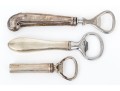 Group Of Three Vintage Sterling Silver Handled Bottle Openers