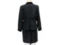 Valentino Miss Valentino Black Wool And Velvet Jacket And Skirt Suit, Size 16