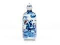 Chinese Blue And White Porcelain Snuff Bottle With Stopper