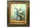 Signed Hand Painted Oil On Canvas Floral Still Life
