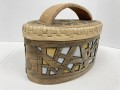 Signed Ukrainian Bent And Pierced Oval Birch Box