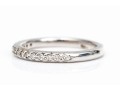 14k White Gold Handsome Diamond Band Ring, App. 0.15 TCW, Size 6.75