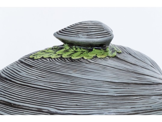 Vintage Majolica Lidded Clam Motif Tureen