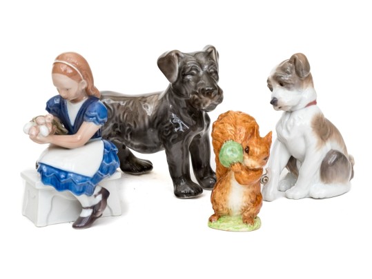 Collection Of Four Charming Mixed Makers Ceramic Figures