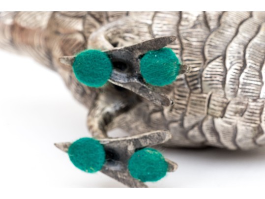 Pair Of Silver Plated Quails