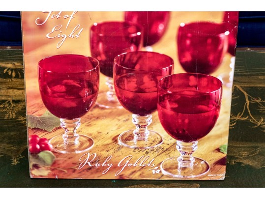 Unopened Box Of Eight Stemmed Goblets