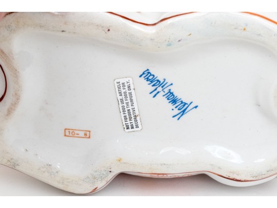 Neiman Marcus Hand-Painted Porcelain Sleeping Cat
