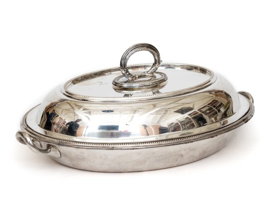 English London George Richmond Collis & Co. Silver Plated Vegetable Dish