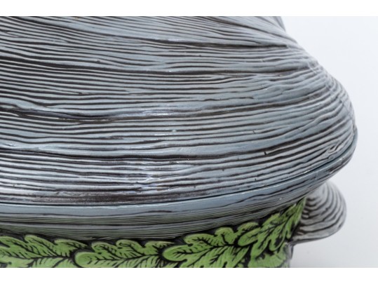 Vintage Majolica Lidded Clam Motif Tureen